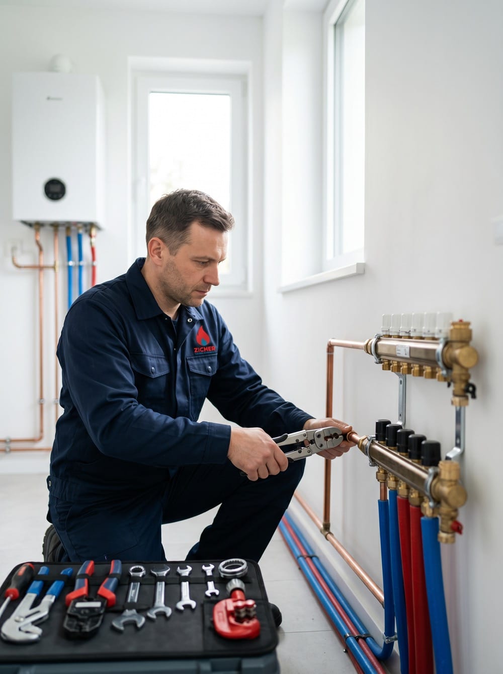 montaz instalacji grzewczych foto pion